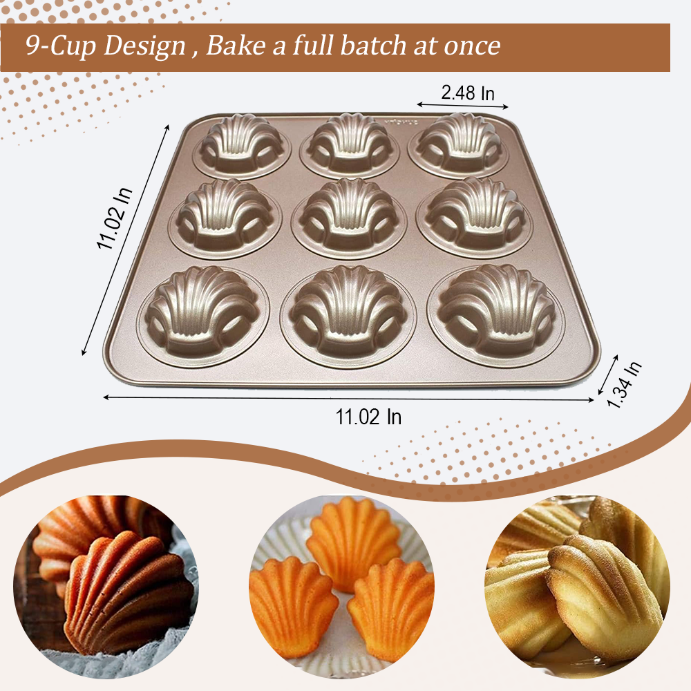 🎄Holiday Pre-Sale Save 49%🔥Nonstick Shell Cake Pan – Perfect for Madeleines & More