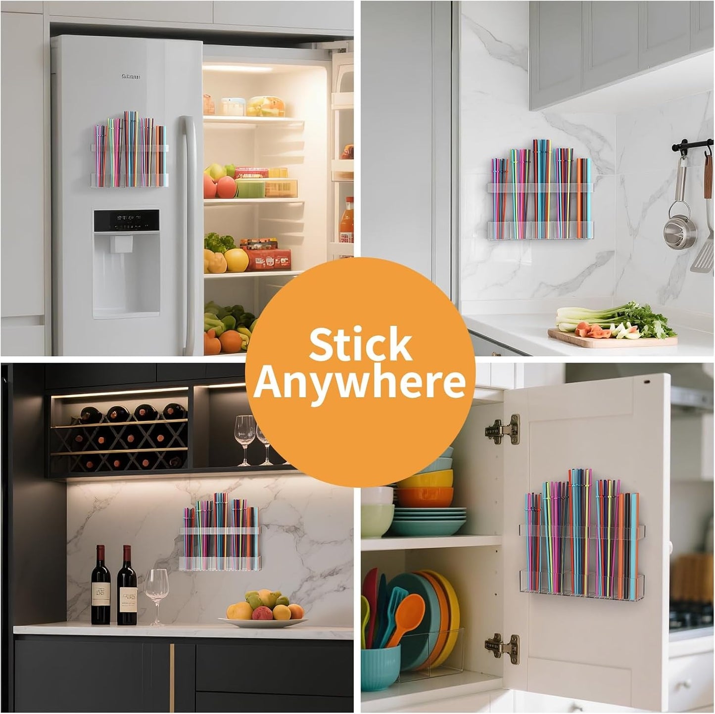 Adjustable Closet Acrylic Straw Holder