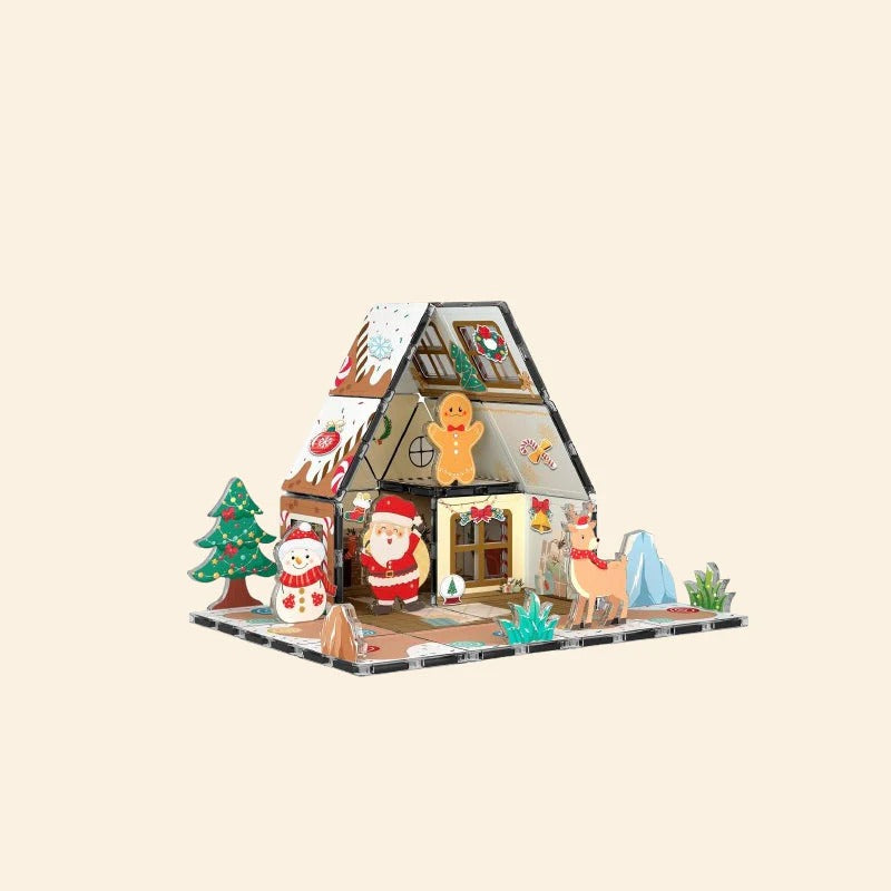 đMagnetic Gingerbread House Building Set