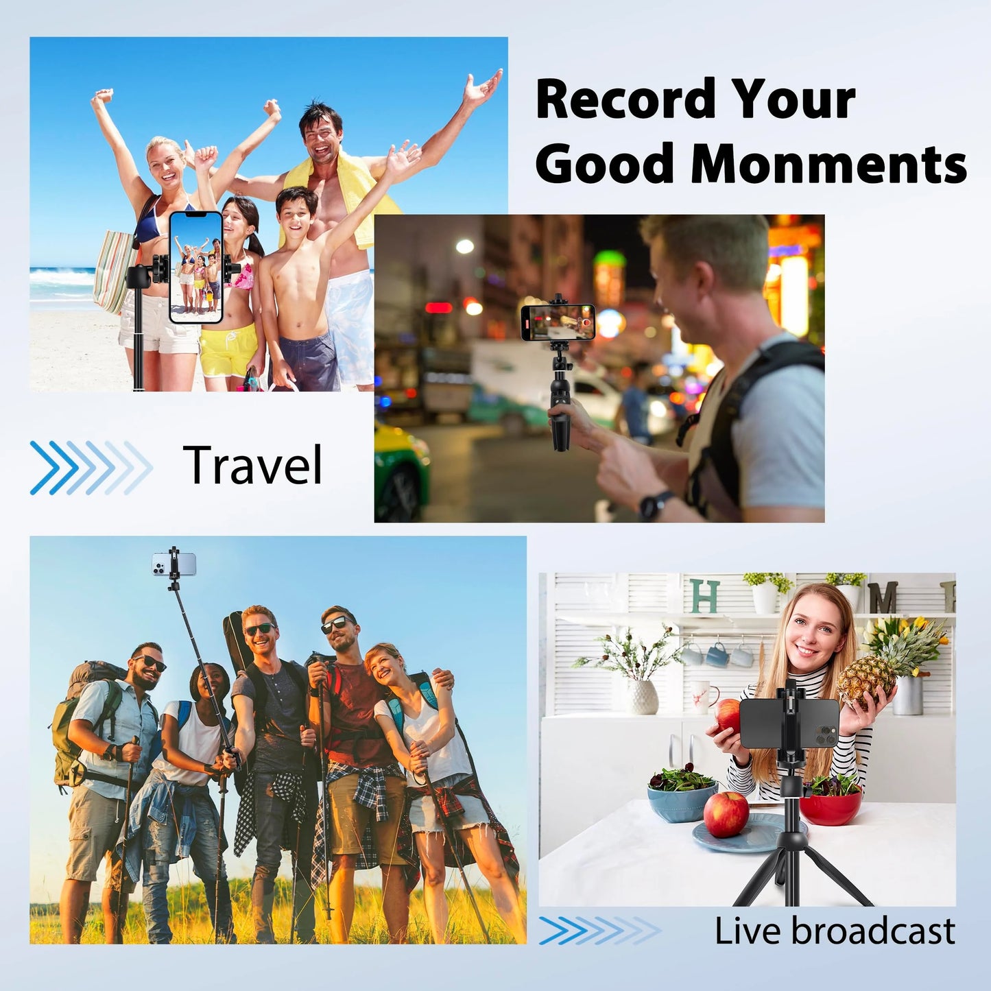 Multi-purpose Upgraded Phone Extendable Selfie Stick & Tripod