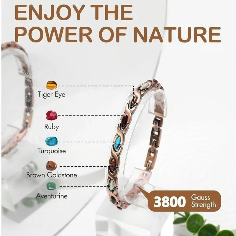 đ„Magnetic Copper Bracelet â Pure Solid Copper with 3800 Gauss Powerful Magnets