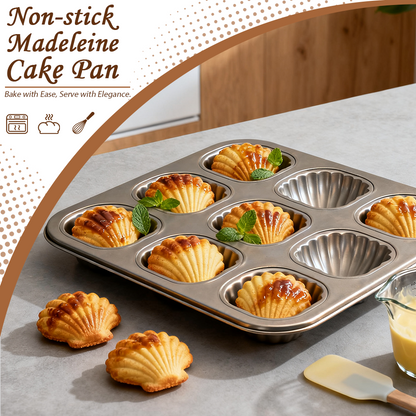🎄Holiday Pre-Sale Save 49%🔥Nonstick Shell Cake Pan – Perfect for Madeleines & More