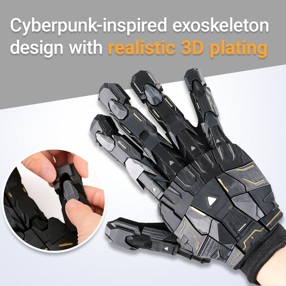Cyberpunk Exoskeleton Mecha Gloves