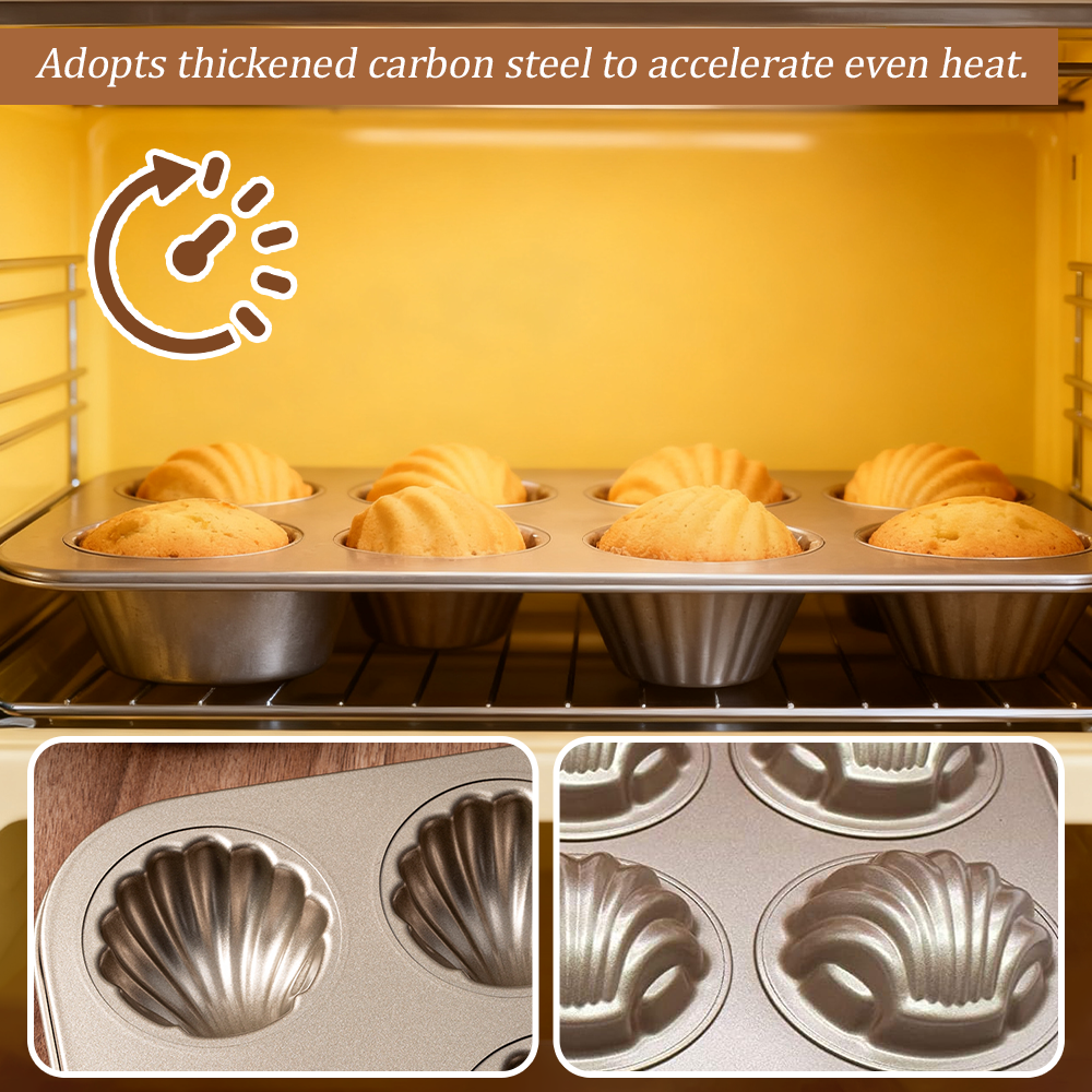 🎄Holiday Pre-Sale Save 49%🔥Nonstick Shell Cake Pan – Perfect for Madeleines & More