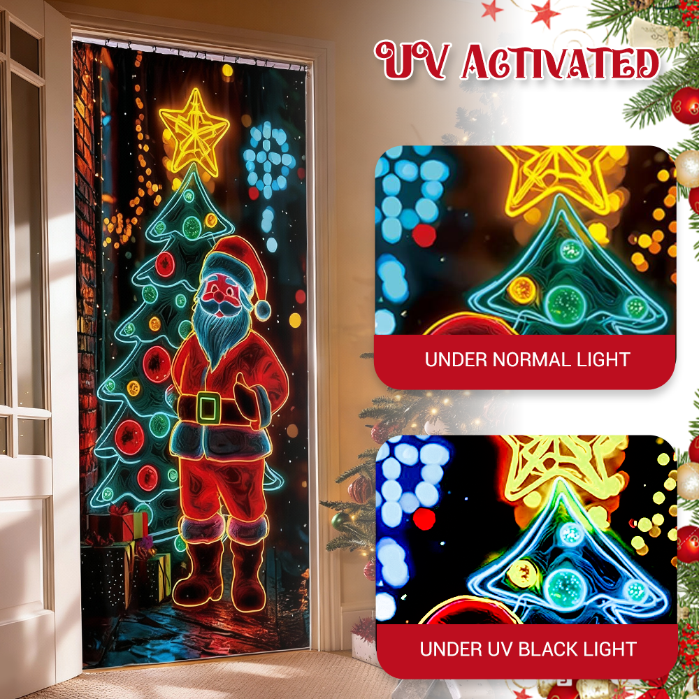 Fluorescent Christmas Curtain Party Banner