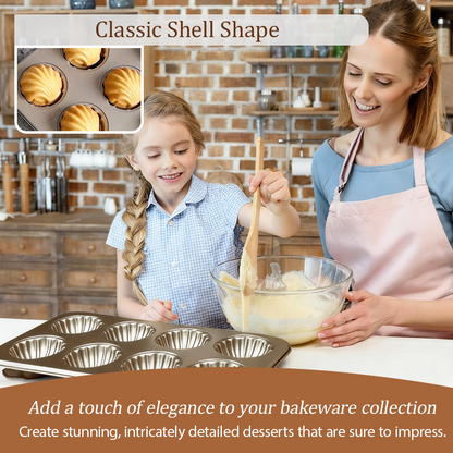 🎄Holiday Pre-Sale Save 49%🔥Nonstick Shell Cake Pan – Perfect for Madeleines & More