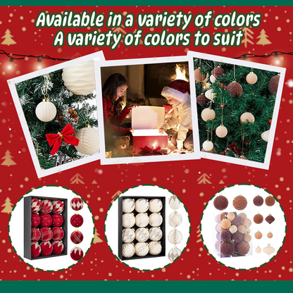 Flocked Christmas Ball Pendant