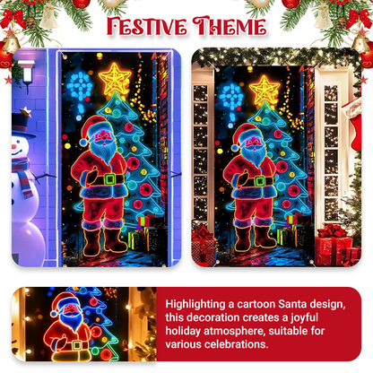 Fluorescent Christmas Curtain Party Banner