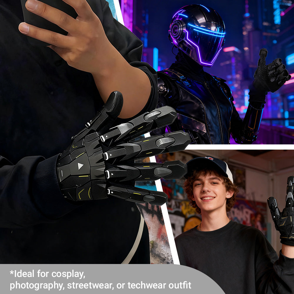 Cyberpunk Exoskeleton Mecha Gloves