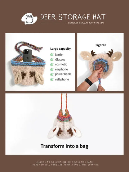 🌲Original Design Handmade Festive Christmas Antler Hat