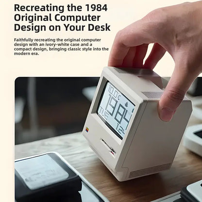 🕒 Retro Pixel Alarm Clock WB-8 (1984 Edition) - Mini Retro Computer Desktop Clock • USB-C Rechargeable