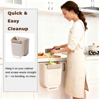 Foldable Household Kitchen Cabinet Hanging Garbage Storage Bin