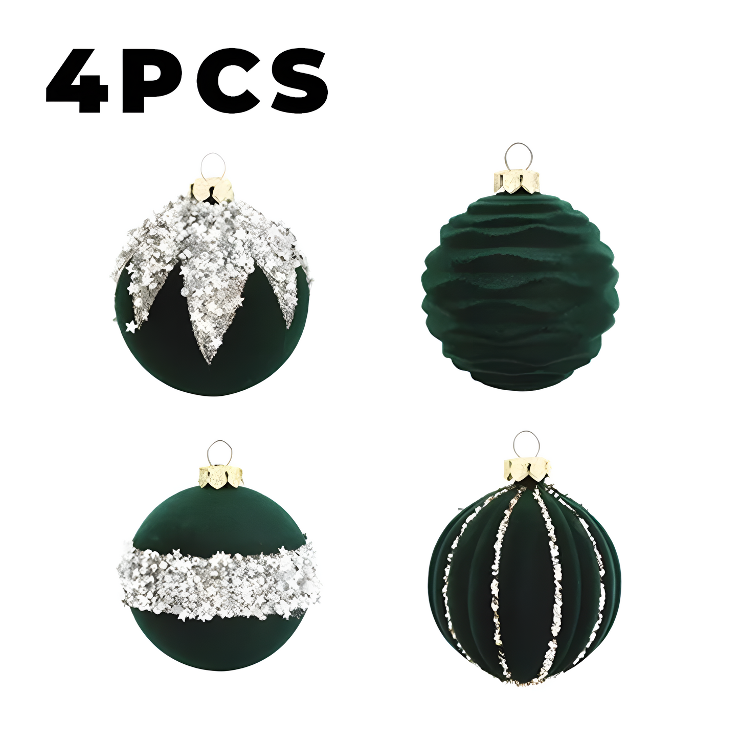 Flocked Christmas Ball Pendant