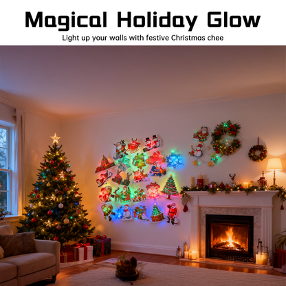 Christmas 3D Glowing Wall Decals