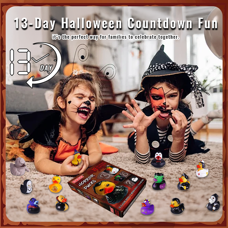 🎃🎄13-Day Rubber Duck Advent Calendar – Halloween & Xmas Surprise