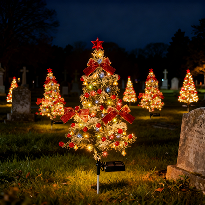 Solar-powered Christmas Cedar Tree Lights