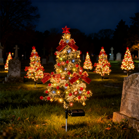 Solar-powered Christmas Cedar Tree Lights