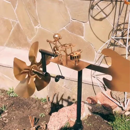 🔥Last Day 57% OFF🥁Handmade Metal Drummer Windmill🎁(Includes a 70cm bracket)