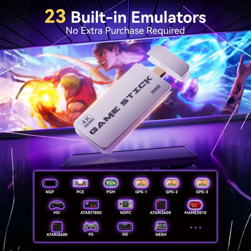 🎮 Mass Games Retro Game Console 20,000+ Games | 19 Emulators | 4K Output | 2 Wireless Controllers | 64GB SD Card