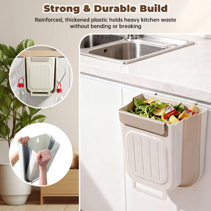 Foldable Household Kitchen Cabinet Hanging Garbage Storage Bin