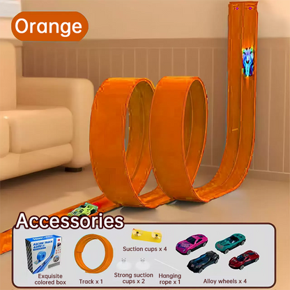 🏎️DIY Children's Alloy Car Suction Cup Race Track