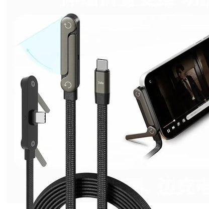 ⏰BLACK FRIDAY SALE🎁240W Super Fast Charging 2-in-1 Charging Cable & Phone Stand