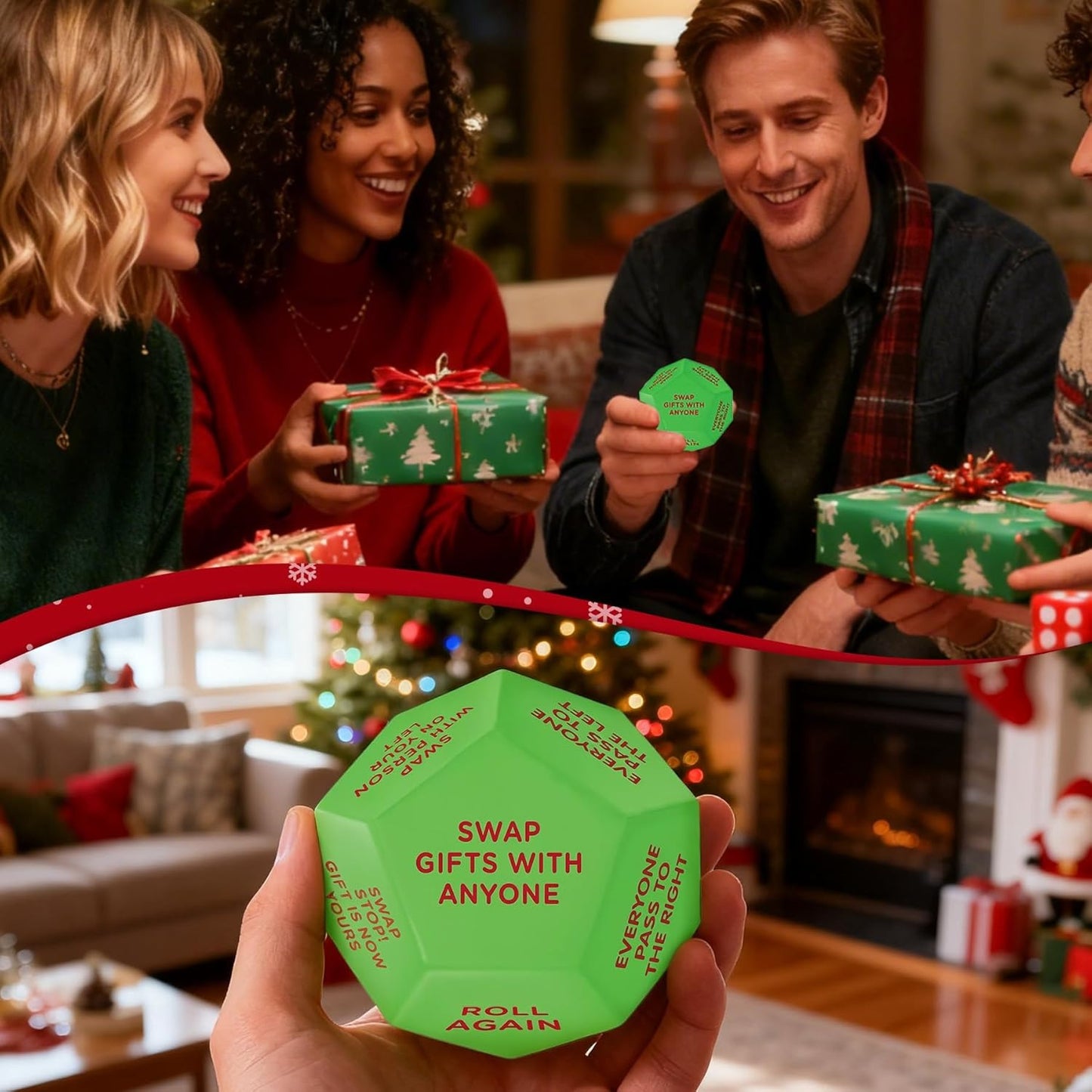 Santa Swap Gift Exchange Dice