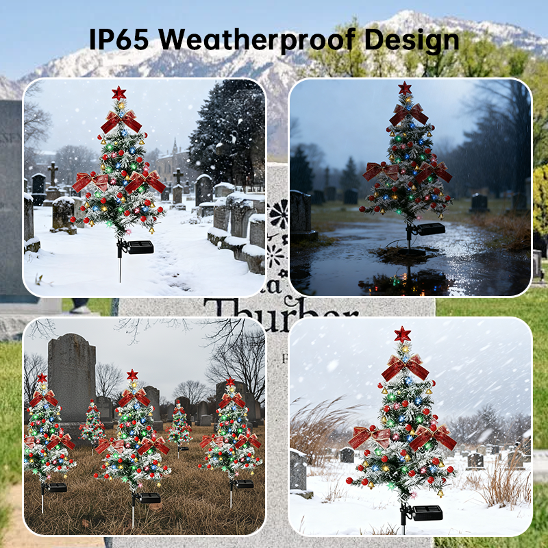 Solar-powered Christmas Cedar Tree Lights