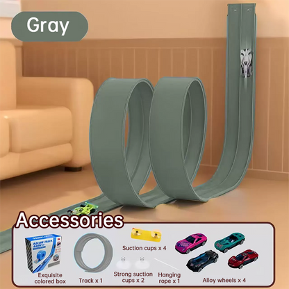 🏎️DIY Children's Alloy Car Suction Cup Race Track