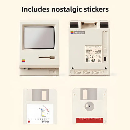 🕒 Retro Pixel Alarm Clock WB-8 (1984 Edition) - Mini Retro Computer Desktop Clock • USB-C Rechargeable