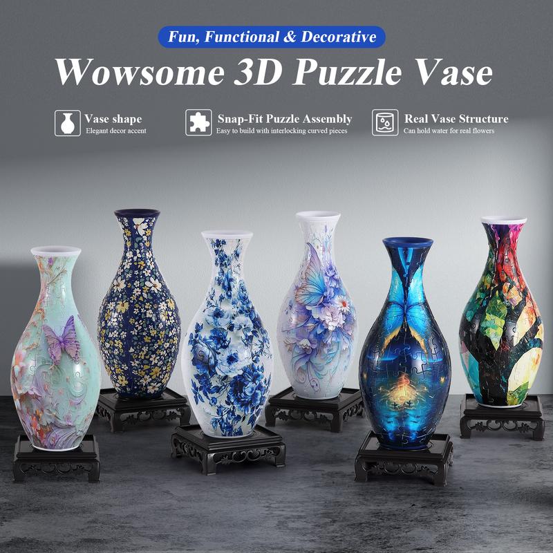 🌟🔥New Year Hot Sale 49% OFF🌸🌺3D Puzzle Vase: Unique Print Design + Easy Assembly 🖼️
