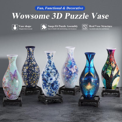 🌟🔥New Year Hot Sale 49% OFF🌸🌺3D Puzzle Vase: Unique Print Design + Easy Assembly 🖼️