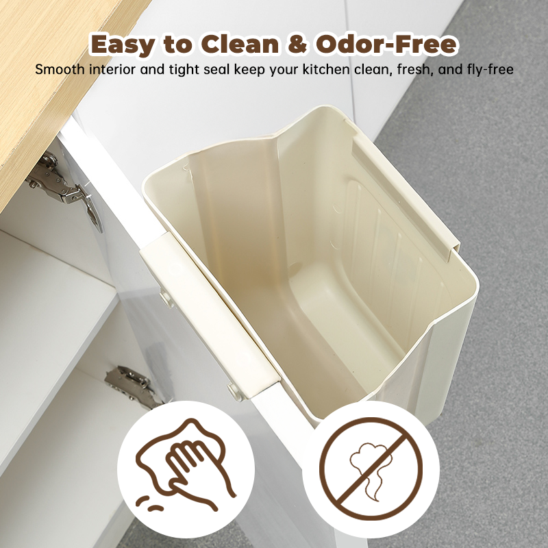 Foldable Household Kitchen Cabinet Hanging Garbage Storage Bin