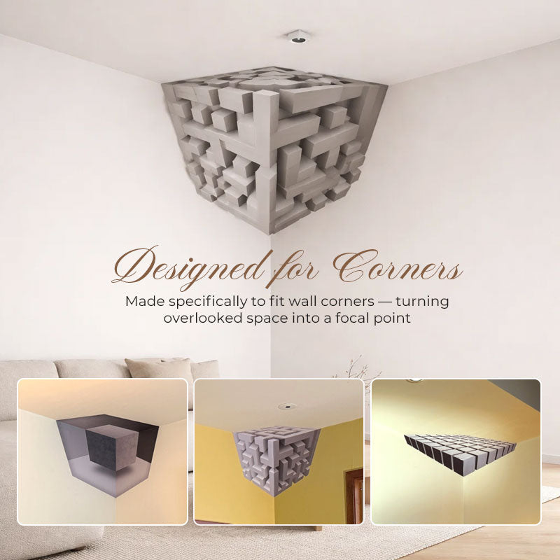 3D Optical Illusion Corner Wall Decal