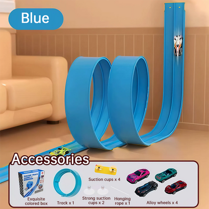 🏎️DIY Children's Alloy Car Suction Cup Race Track