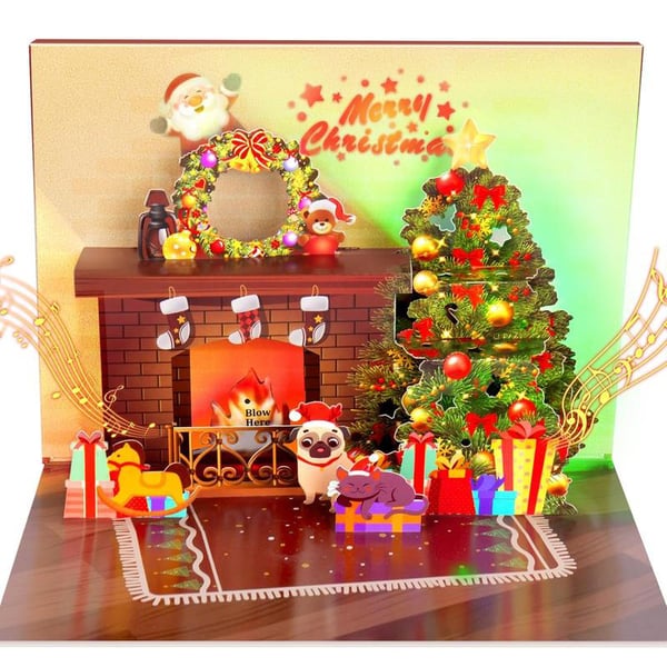 ✨ Christmas Card Pop Up with Light and Music 🎁