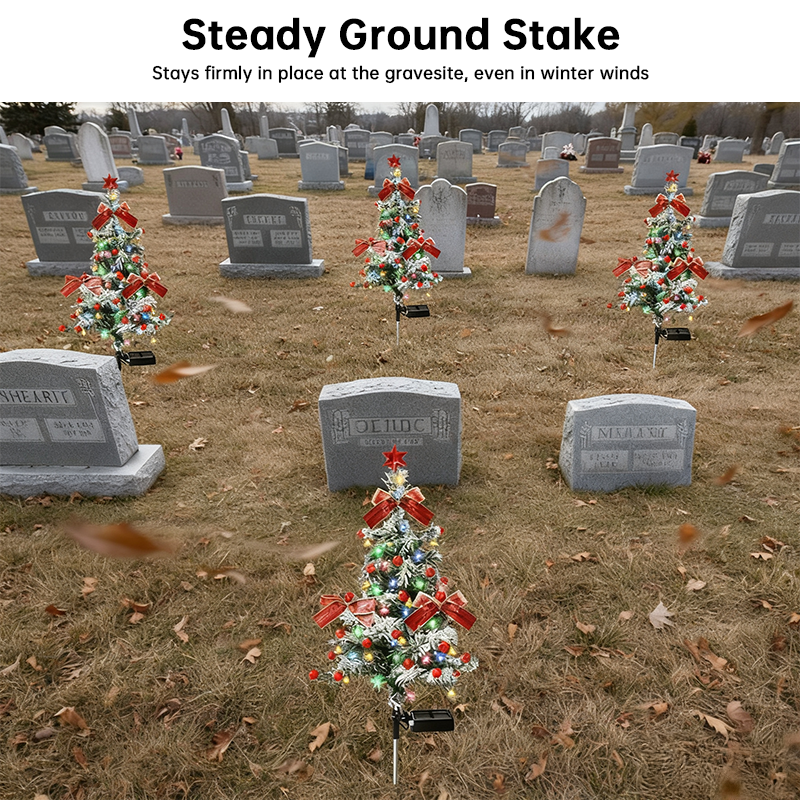 Solar-powered Christmas Cedar Tree Lights