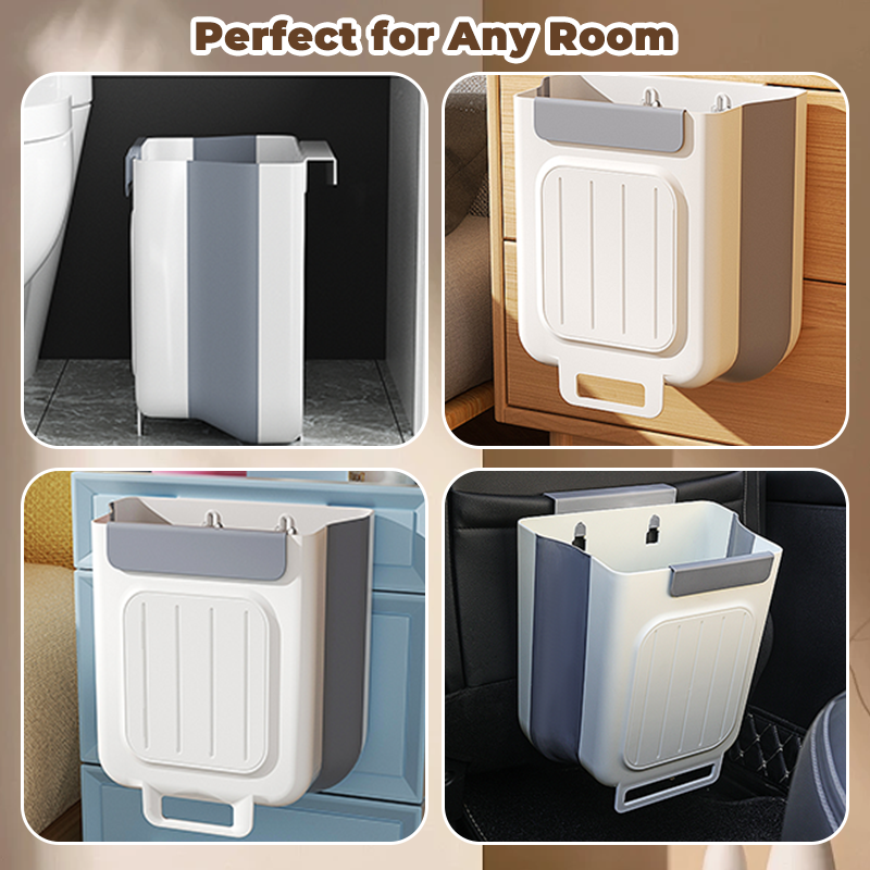 Foldable Household Kitchen Cabinet Hanging Garbage Storage Bin