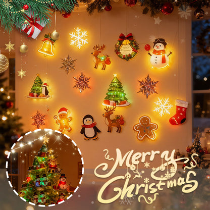 Christmas 3D Glowing Wall Decals