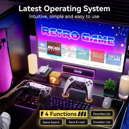 🎮 Mass Games Retro Game Console 20,000+ Games | 19 Emulators | 4K Output | 2 Wireless Controllers | 64GB SD Card