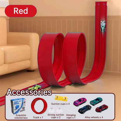 🏎️DIY Children's Alloy Car Suction Cup Race Track