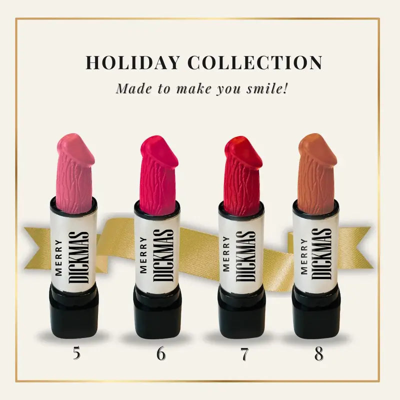 🎅Hot sale 49% OFF🎄 “Merry Dickmas” Funny Lipstick Holiday Collection – 12 Shades of Sassy, Long-Lasting, Paraben-Free Fun! 🎁