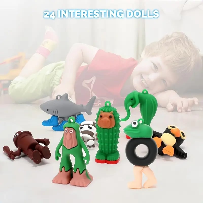 🔥24PCS Tralalero Tralala Action Figures | DIY Keychain Accessories | Perfect Christmas Gifts