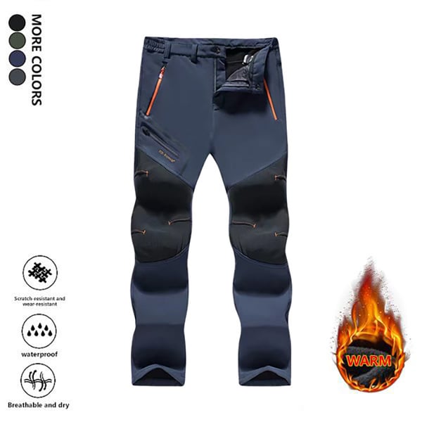 🔥Last Day 49% OFF - Men's Straight-Leg Carpenter Pants - Fleece-Lined, Waterproof & Scratch-Resistant Work Trousers with Zippered Pockets