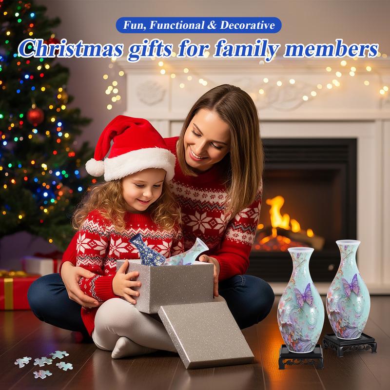 🌟🔥New Year Hot Sale 49% OFF🌸🌺3D Puzzle Vase: Unique Print Design + Easy Assembly 🖼️