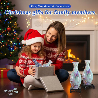 🌟🔥New Year Hot Sale 49% OFF🌸🌺3D Puzzle Vase: Unique Print Design + Easy Assembly 🖼️