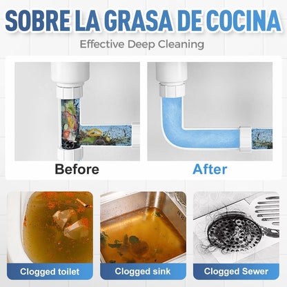 Powerful Powerful Pipe Dredging Agent-✨Fast, Safe & Odor-Free Drain Unclogging Solution