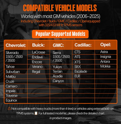 🚗 EL-50448 TPMS Relearn Tool for GM Tire Sensor TPMS Reset Tool Tire Pressure Monitor system Activation Tool