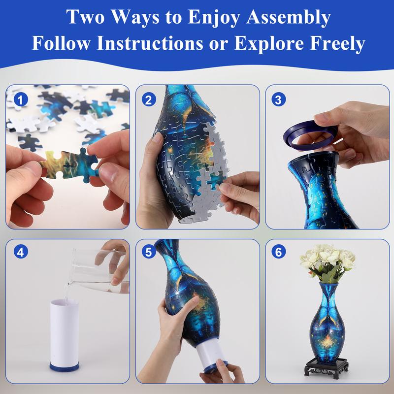 🌟🔥New Year Hot Sale 49% OFF🌸🌺3D Puzzle Vase: Unique Print Design + Easy Assembly 🖼️