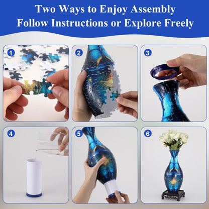 🌟🔥New Year Hot Sale 49% OFF🌸🌺3D Puzzle Vase: Unique Print Design + Easy Assembly 🖼️